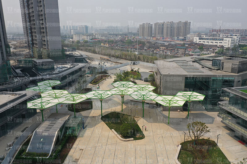 五乡地铁站伞状PTFE膜结构工程