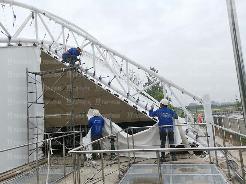 淮安盐化新材料产业园区污水处理厂膜结构项目竣工