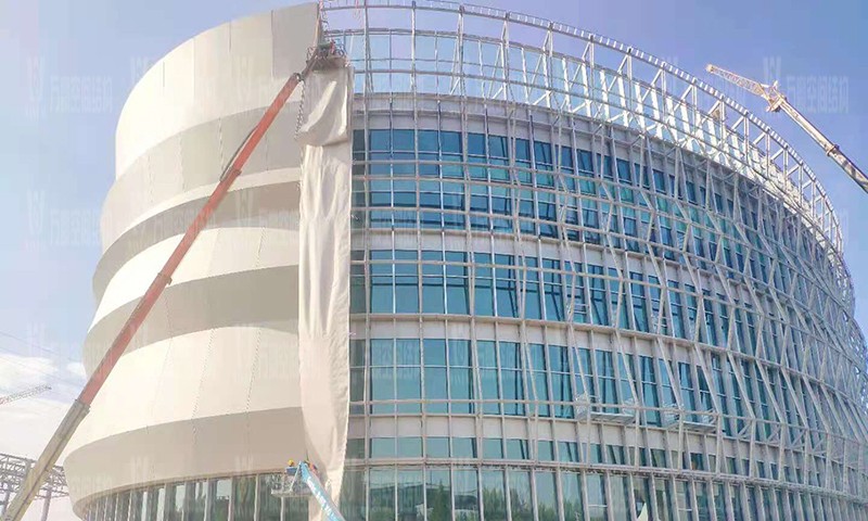 绍兴国际会展中心一期B区会议中心 PTFE外立面网格膜工程竣工