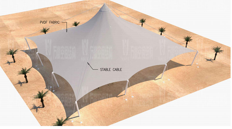 卡塔尔骆驼市场膜结构项目竣工