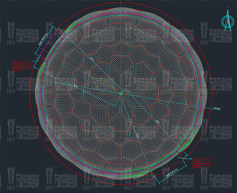 无线创智城市功能空间业态优化五星集市钢膜结构工程