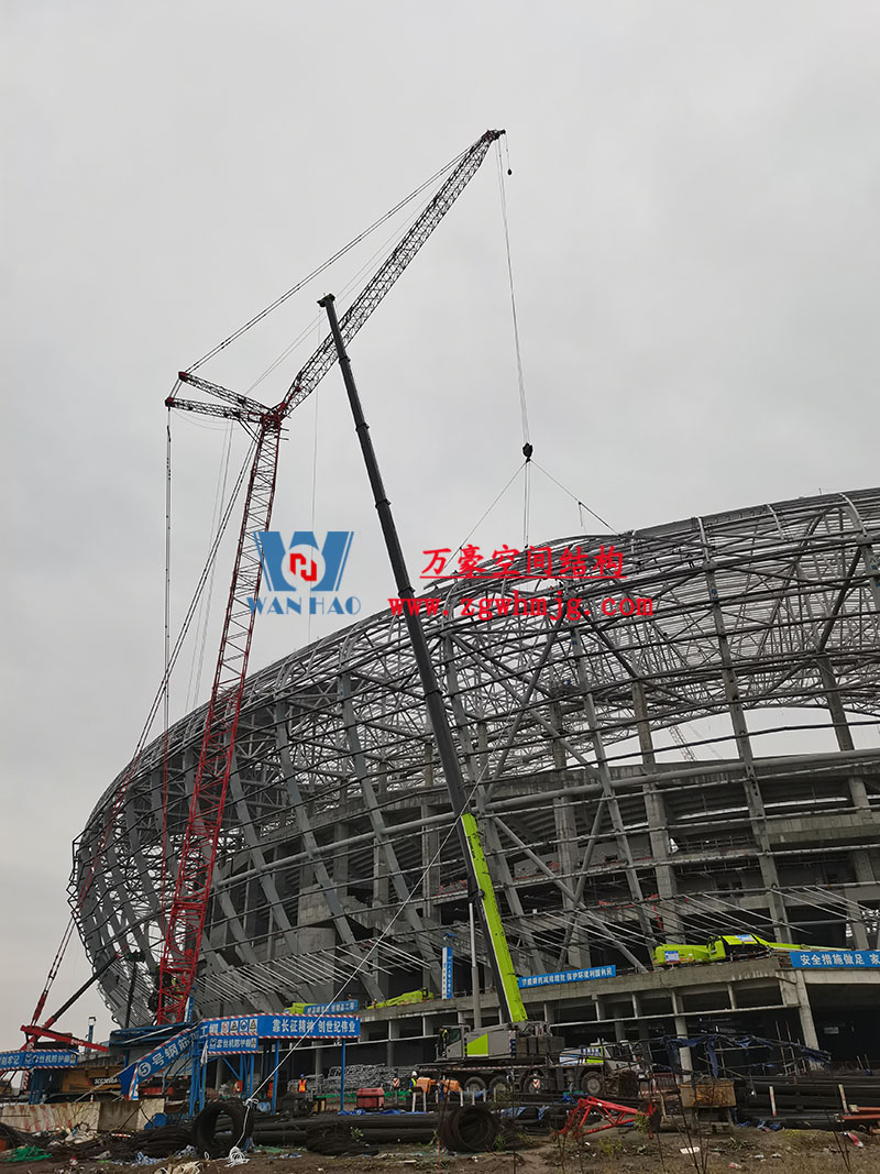 2023年亚洲杯主办场地重庆龙兴足球场异型钢结构项目
