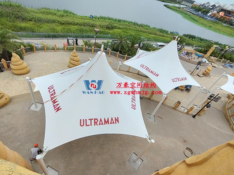 上海海昌海洋公园沙塔餐厅室外钢膜结构完工