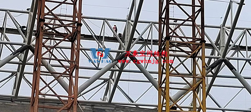 襄阳奥体中心膜结构工程开始施工
