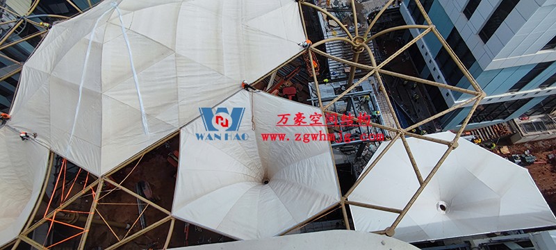 中国东盟特色商品汇聚中心膜钢构工程膜结构安装中