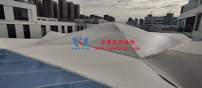 中国东盟特色商品汇聚中心膜钢构工程完工