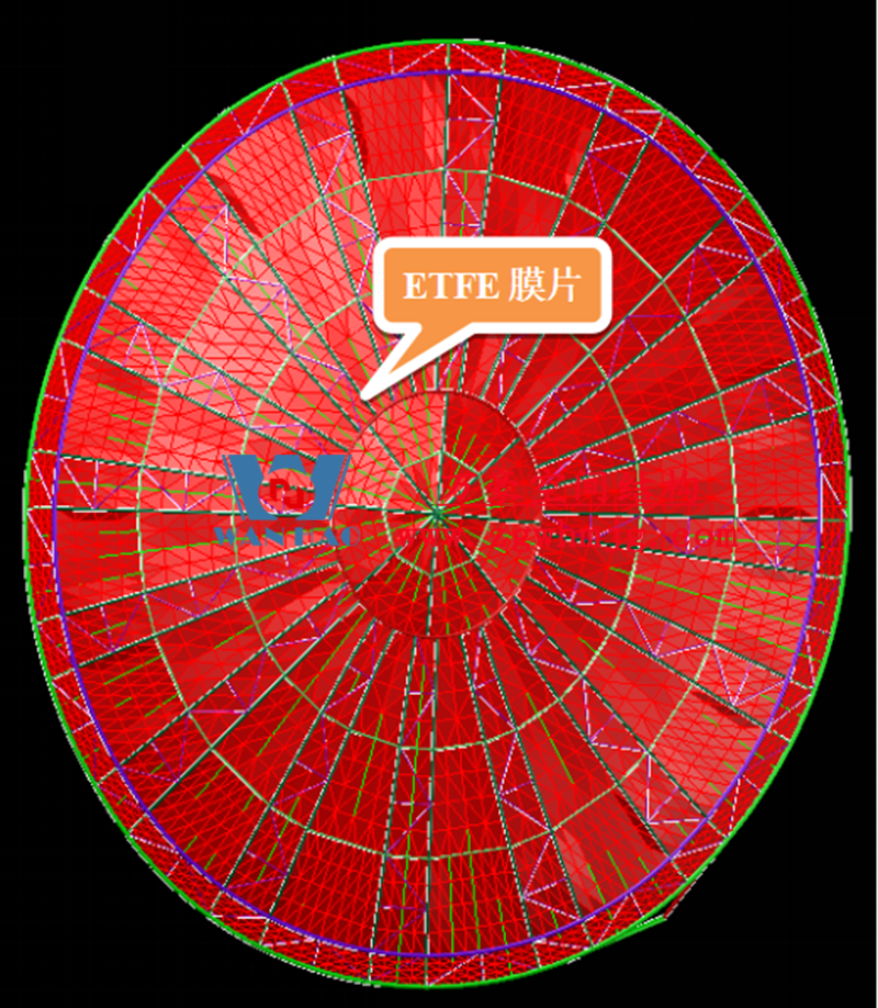 明宇广场6号地块商业（万达广场）改造项目钢膜结构ETFE盖顶天幕工程进入钢结构吊装阶段