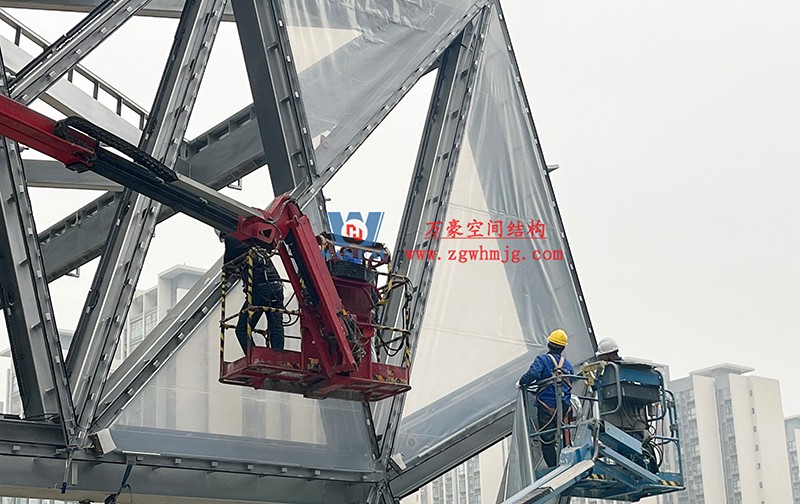 成都中建锦源汇膜结构项目工程最新进展