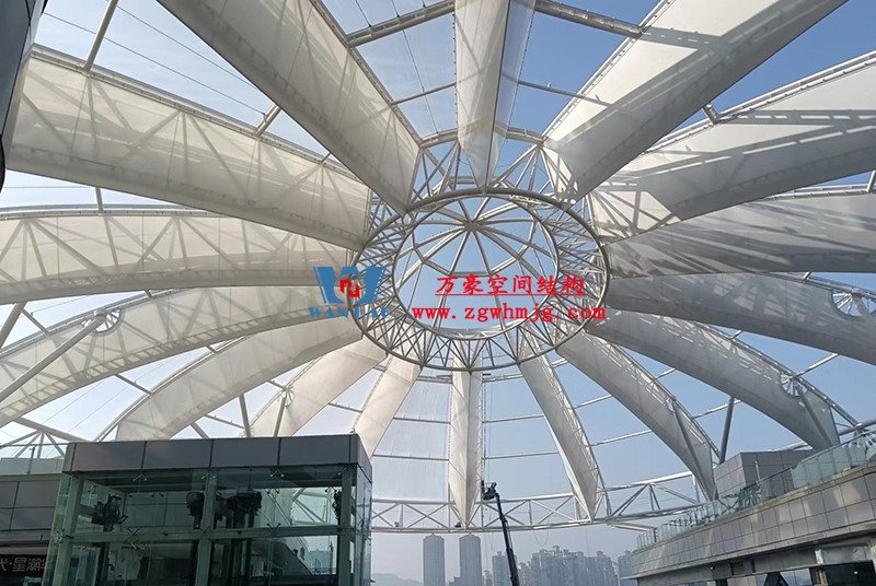 明宇广场6号地块商业（万达广场）改造项目钢膜结构ETFE盖顶天幕工程