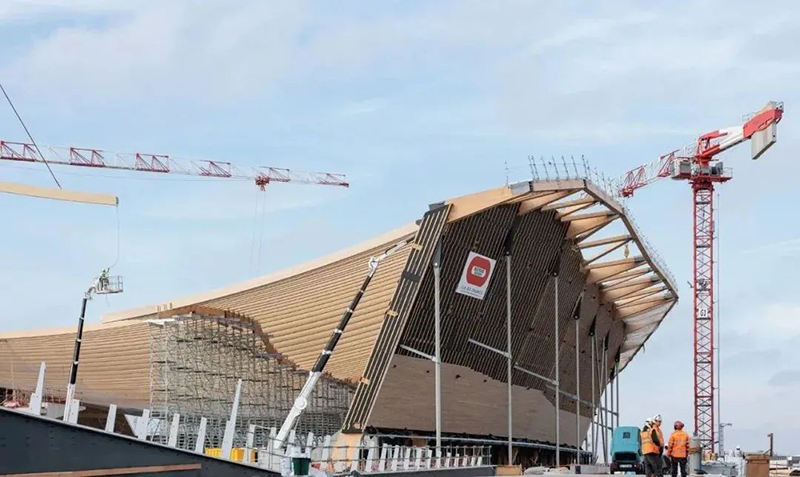 【木制劲性悬索结构】2024巴黎奥运会水上运动中心