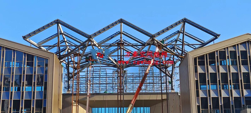 文一塘溪津门天幕钢结构及ETFE膜结构气枕膜工程