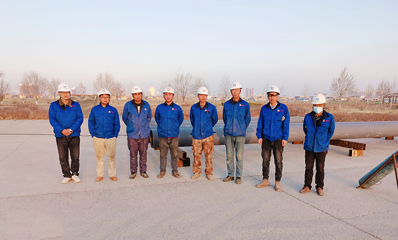 陕西定边马莲滩沙漠公园钢膜结构工程开始施工