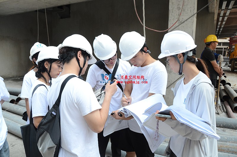 嘉兴长安里ETFE气枕钢膜结构顶棚工程现场学习观摩会