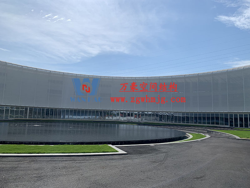 宁波益富乐公司新厂房外立面PTFE网格膜结构工程