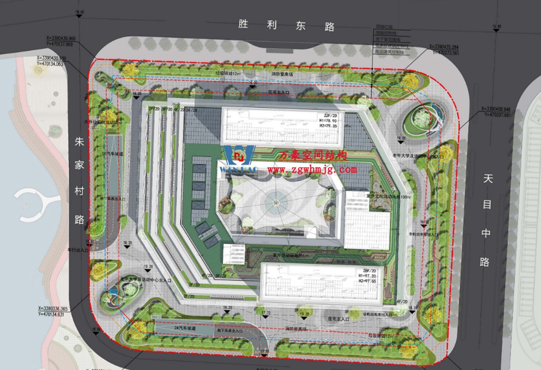 萬豪2024第1标-安吉县昌硕小区地块房产开发项目钢结构天幕工程