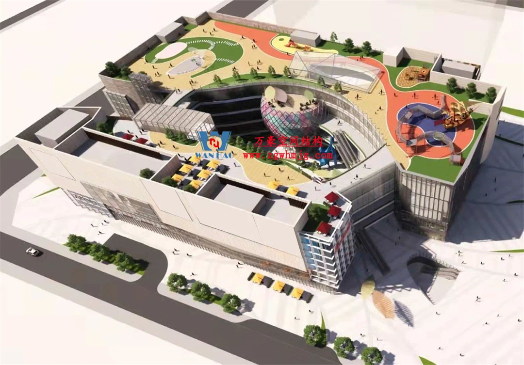 广州从化凤凰新天地商业街天幕项目：ETFE PTFE膜结构打造城市灵动
