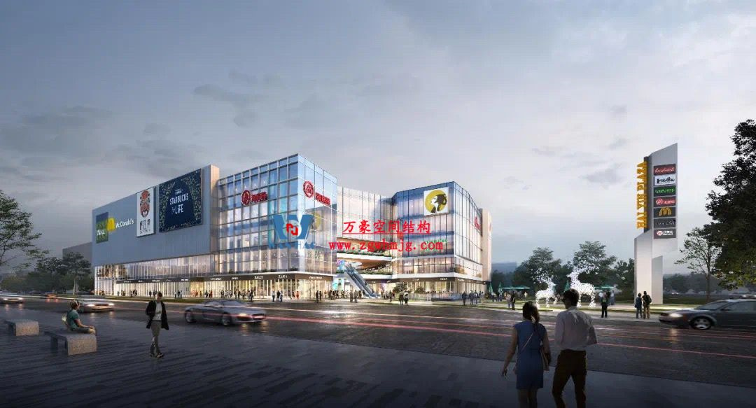 广州从化凤凰新天地商业街天幕项目：ETFE PTFE膜结构打造城市灵动