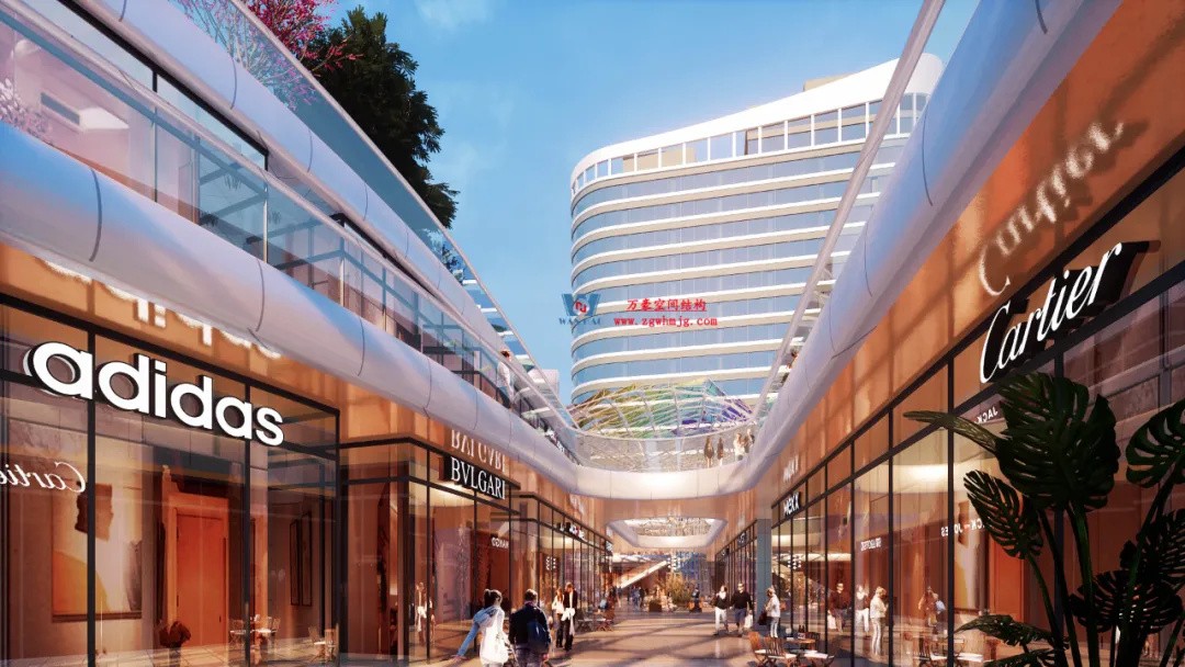 广州茂名总汇天街商业街ETFE膜结构 广州茂名总汇天街商业街ETFE膜结构