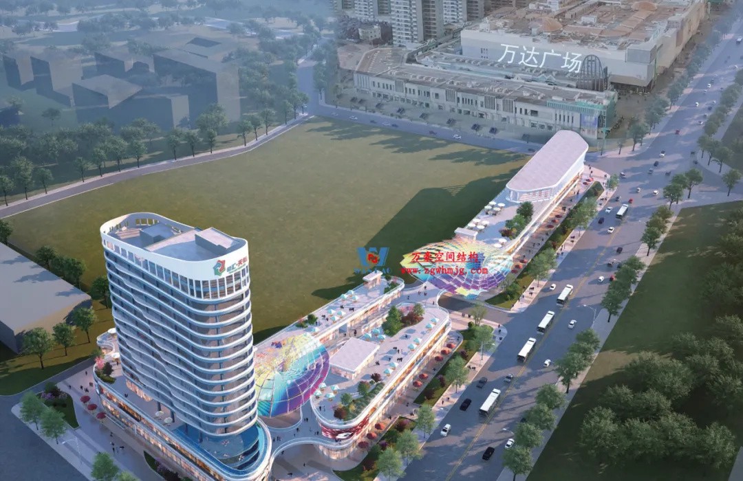 广州茂名总汇天街商业街ETFE膜结构 广州茂名总汇天街商业街ETFE膜结构