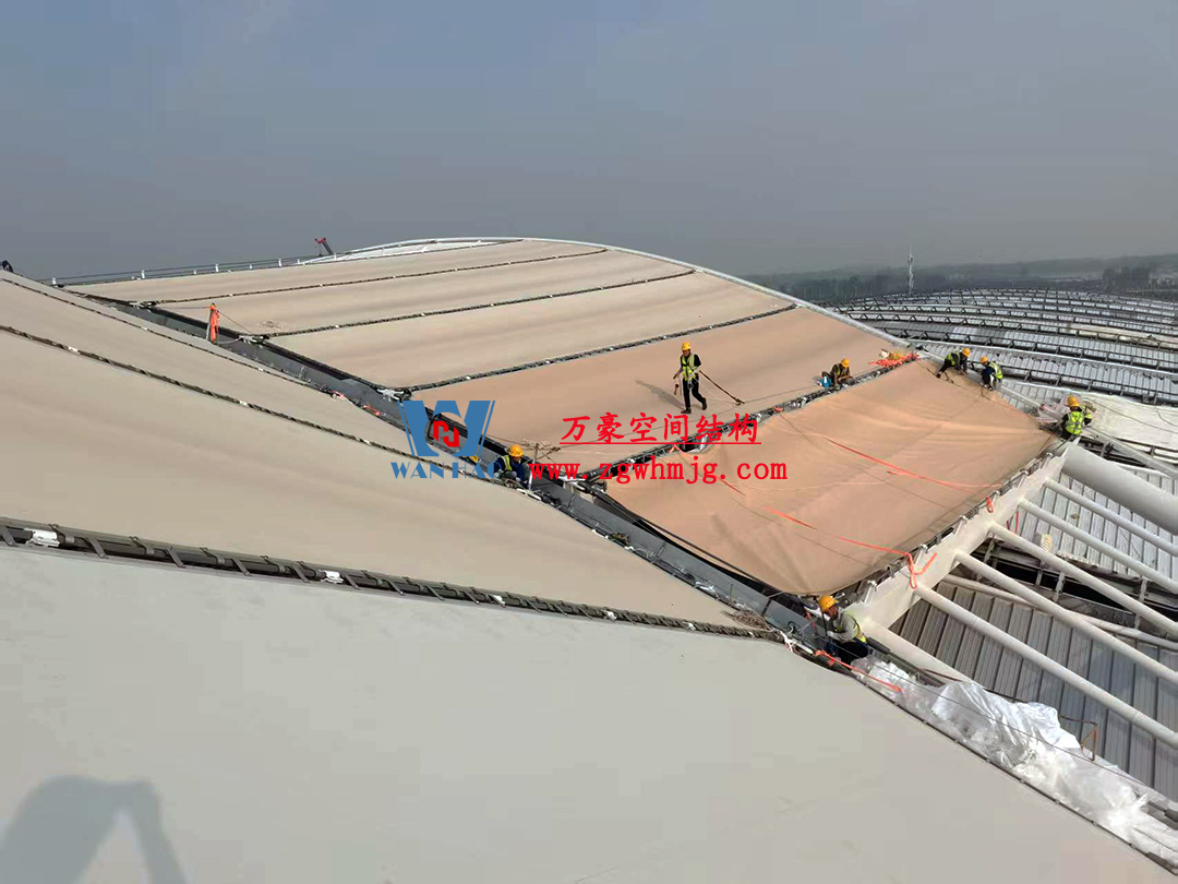 郑州中原高铁港数字展贸城ETFE膜结构 PTFE膜结构项目