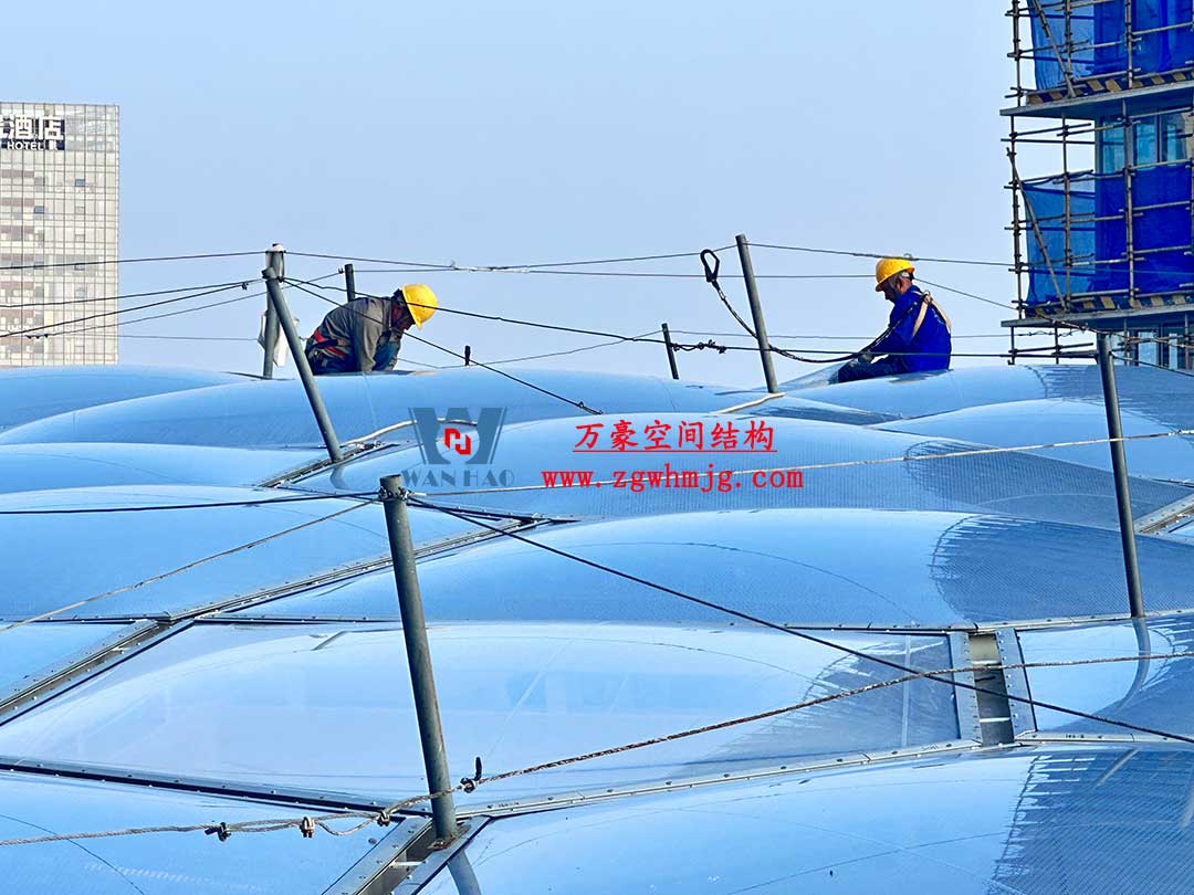 安吉县昌硕小区地块房产开发项目钢结构天幕工程