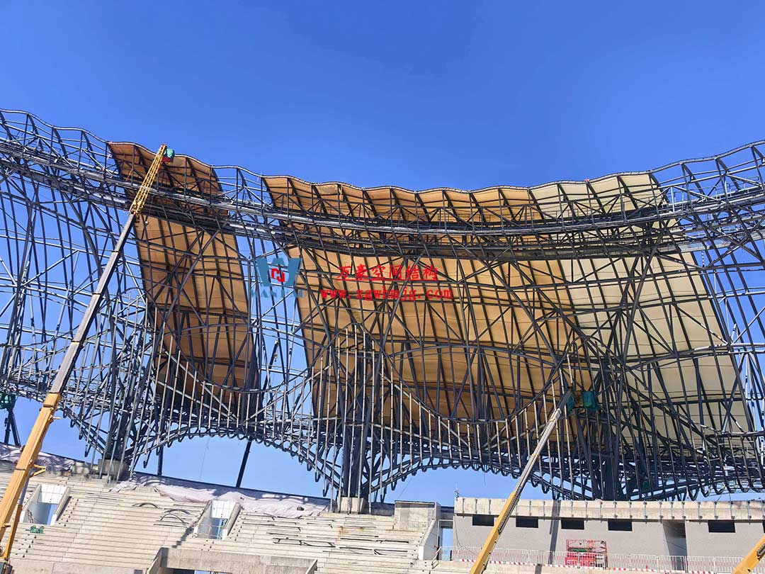 山东蓬莱体育场PTFE膜结构项目