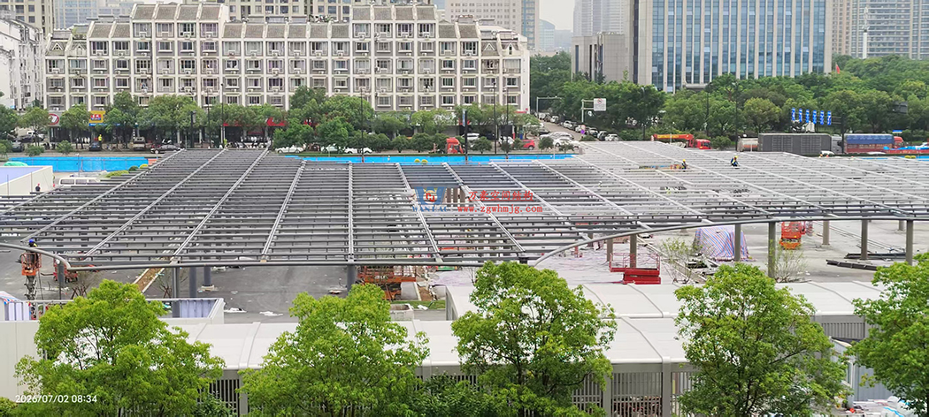 进度提速!台州山姆超大ETFE气枕天幕火热施工中,城市新地标来了 进度提速!台州山姆超大ETFE气枕天幕火热施工中,城市新地标来了