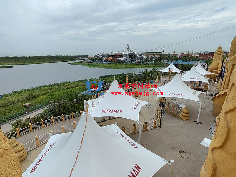 上海海昌海洋公园沙塔餐厅室外钢膜结构完工