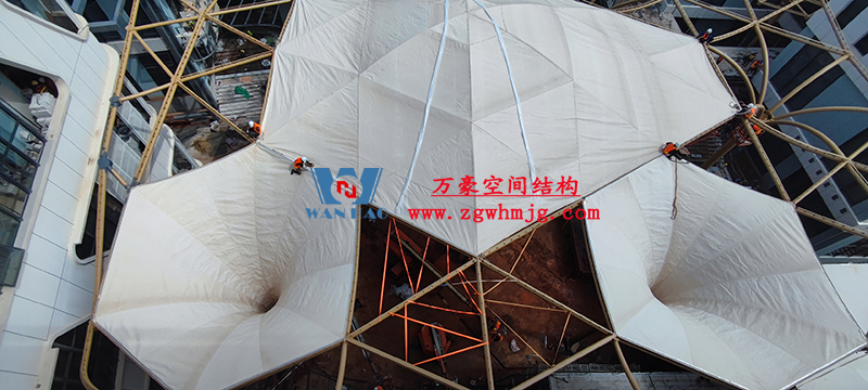 中国东盟特色商品汇聚中心膜钢构工程膜结构安装中