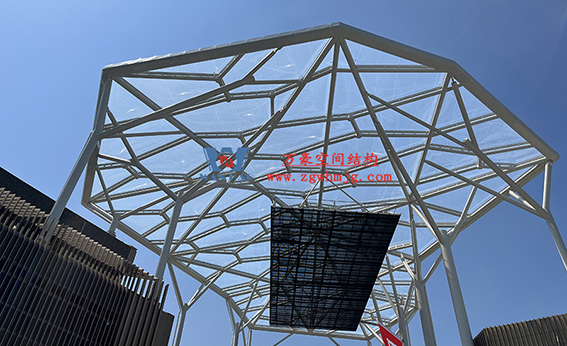 文一塘溪津门天幕钢结构及ETFE膜结构气枕膜工程
