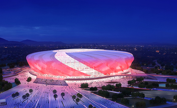 重庆龙兴亚洲杯体育场ETFE天幕工程