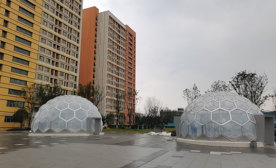 无线创智城市功能空间业态优化五星集市钢膜结构工程