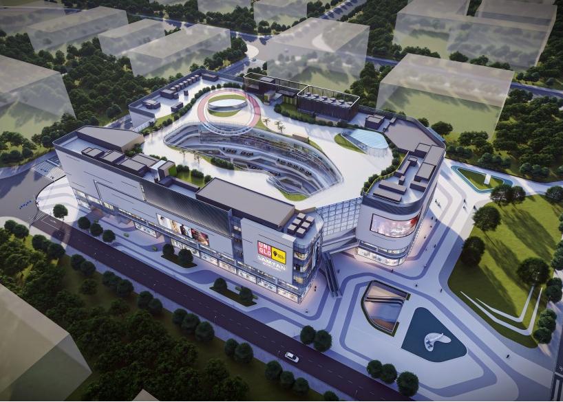广州从化凤凰新天地商业楼ETFE+PTFE膜结构