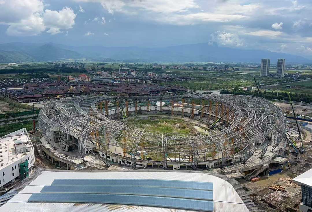 瑞丽国际文体中心钢结构工程