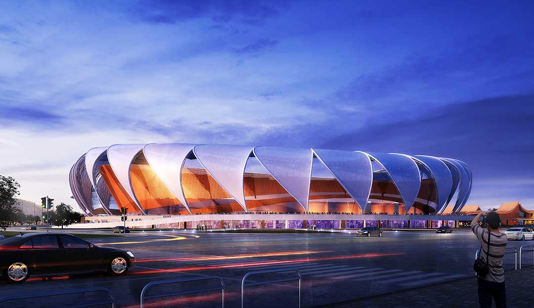 瑞丽江畔崛起新地标，文体中心进入冲刺阶段！