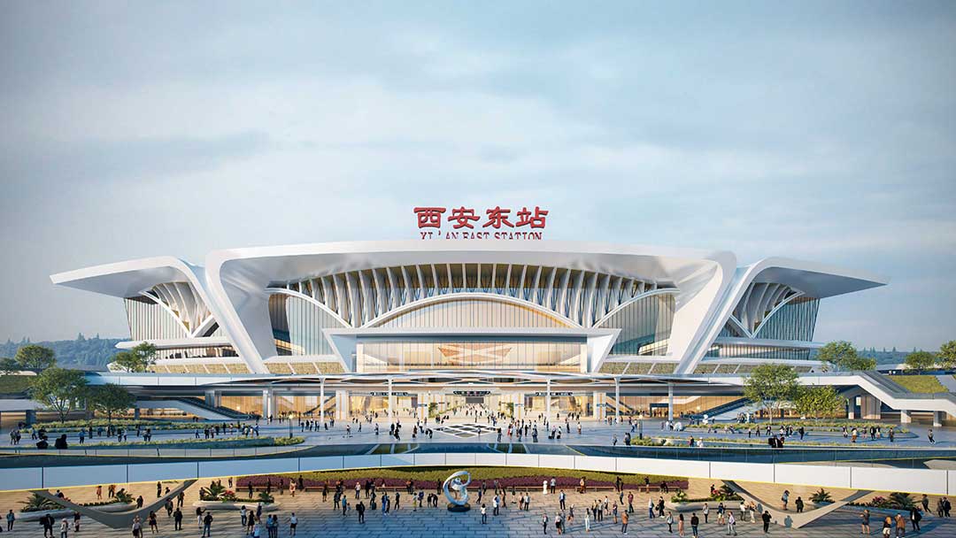 西安东站再添新翼！浙江萬豪集团中标站前广场ETFE气枕膜结构雨棚工程